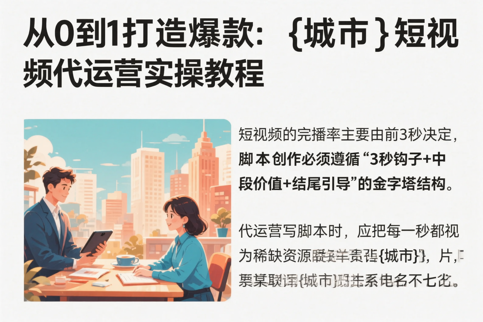 从0到1打造爆款：邯郸短视频代运营实操教程