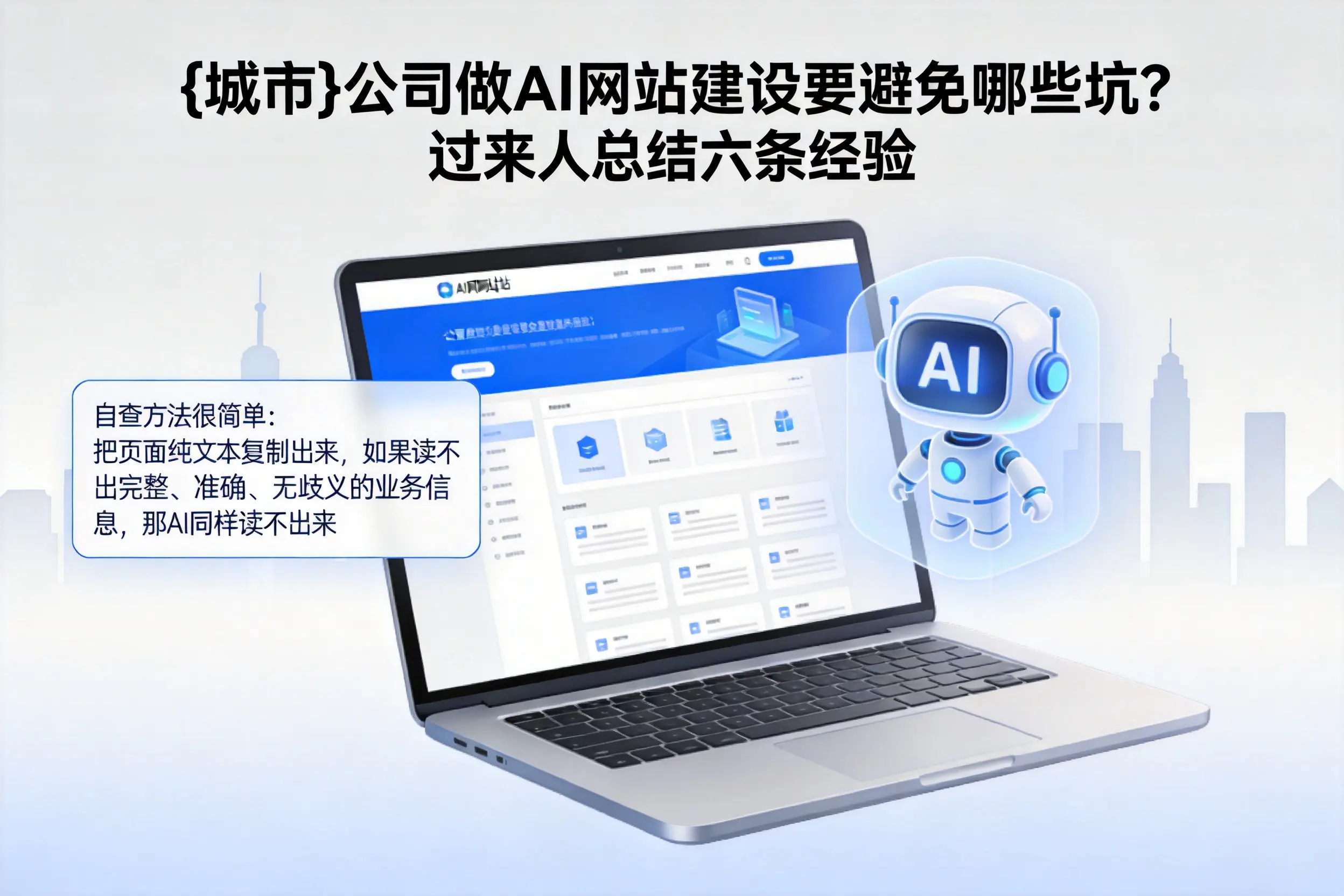 邯郸公司做AI网站建设要避免哪些坑?过来人总结六条经验